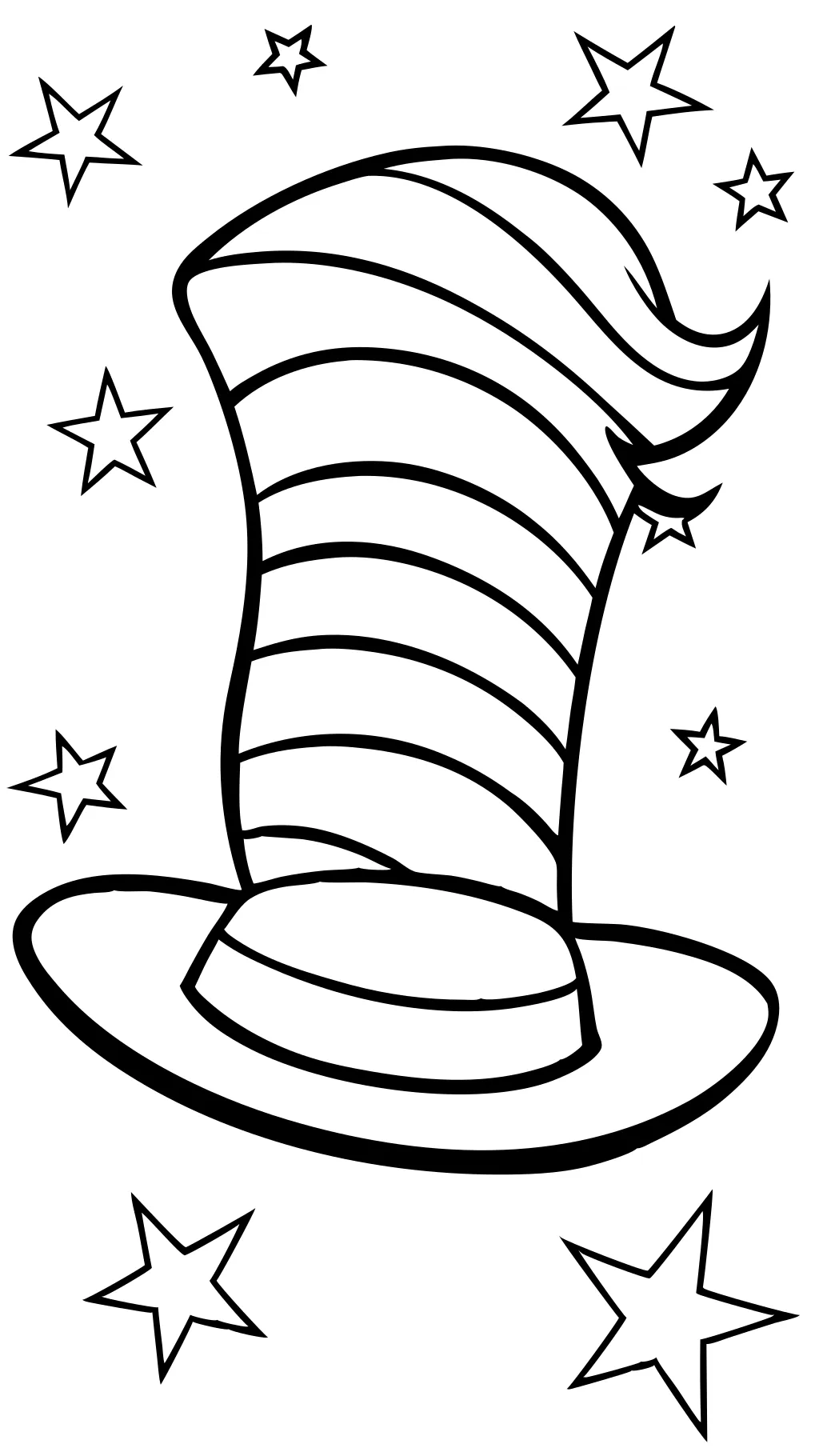 dr seuss hat coloring page